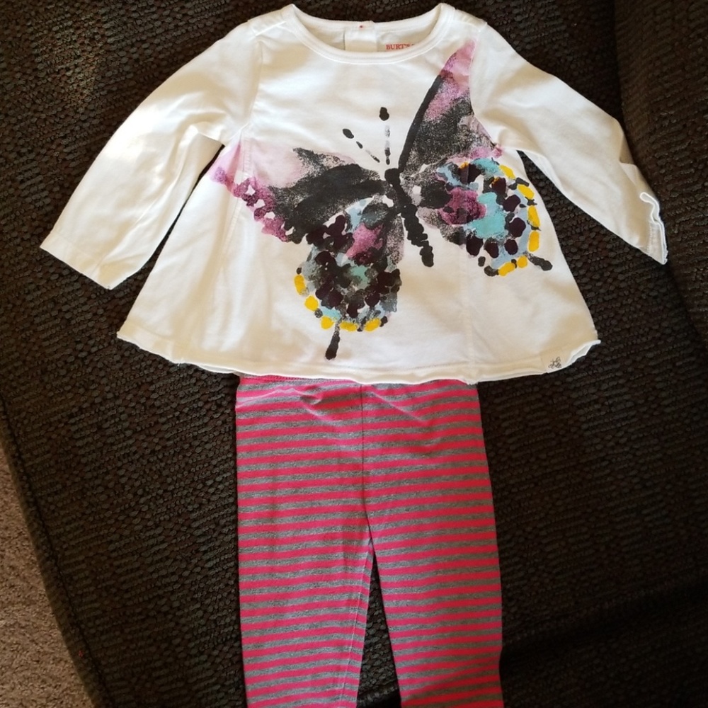 Burts Bees Butterfly Top & Bottoms
